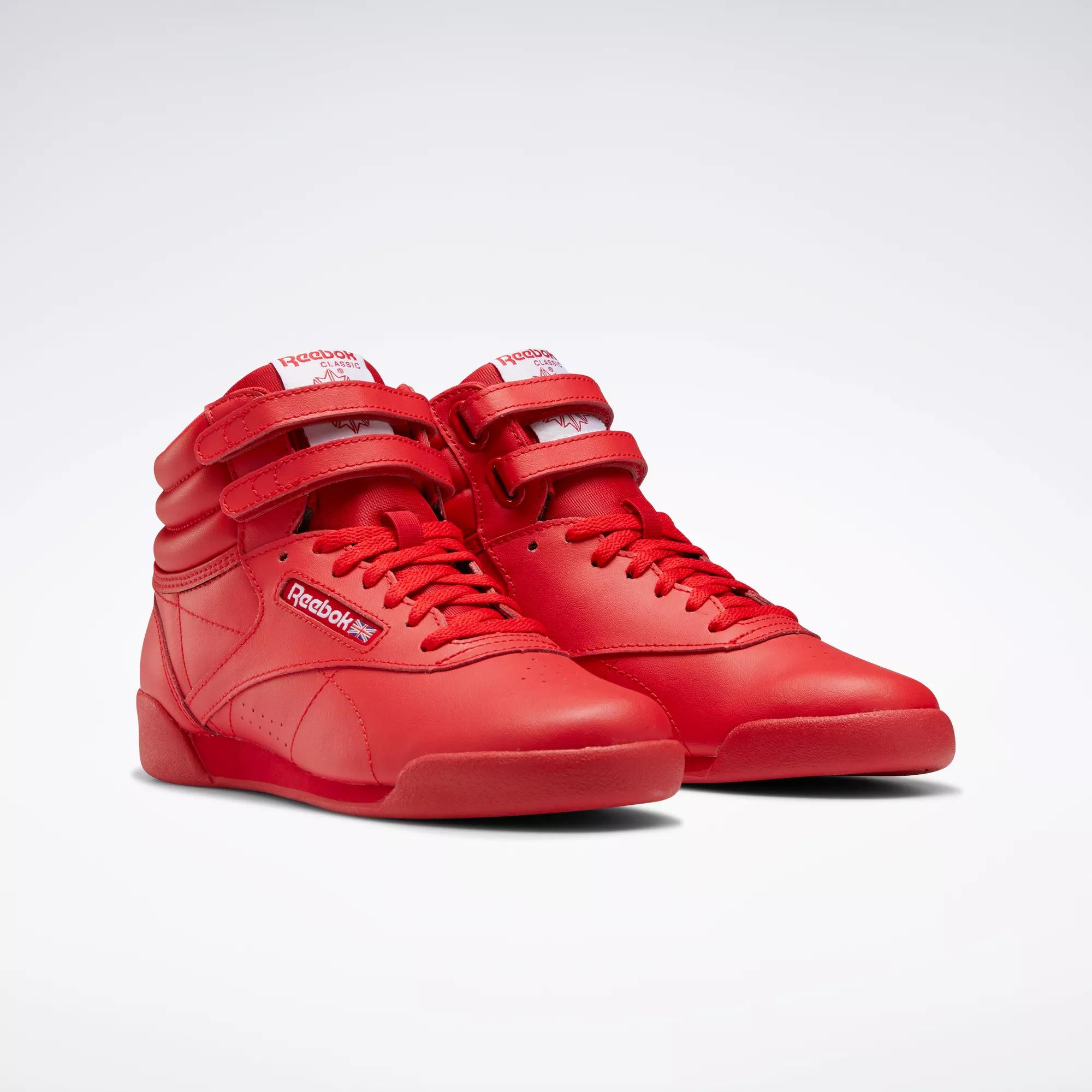 All red reebok high on sale tops