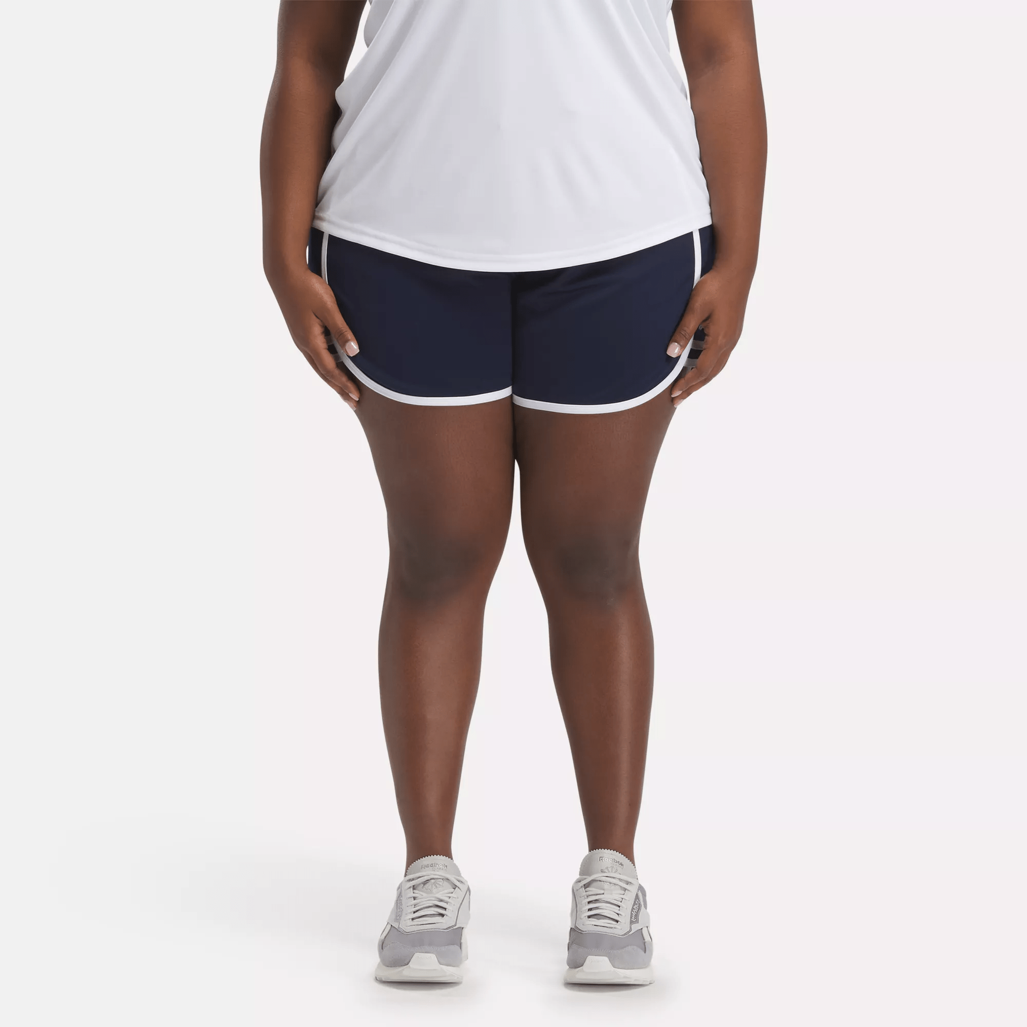 Reebok Women's Workout Ready High-rise Shorts (plus Size) In Blue