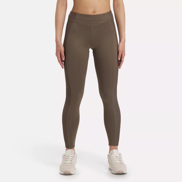 Reebok Tape Mid-Rise Workout Leggings Running Pant Gym Yoga Pants