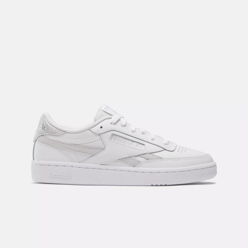 Silver store reebok shoes