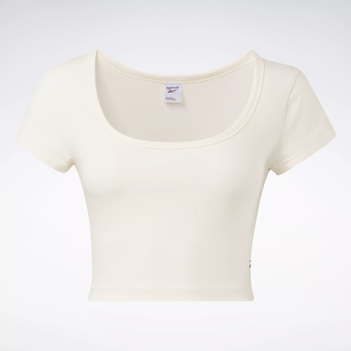 Reebok Classics Cropped T-Shirt | Reebok Chalk - Jersey