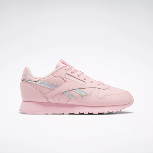 Classic Leather Shoes - Grade School - Pink Glow / Pink Glow / Pink Glow |  Reebok