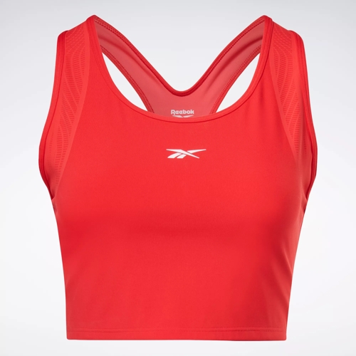 Reebok, Linear Logo Sports Bra Ladies, Red