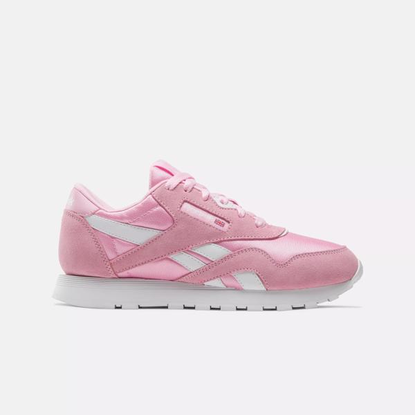 Reebok Classic Nylon Astro Rose White Grade School Girls Shoes Size 4.5