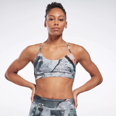 Fashion Camo Pattern Cross Back Sports Bra + High Waisted