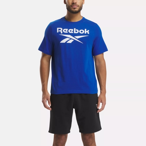 Reebok Identity Big Stacked Logo T-Shirt - Vector Blue | Reebok