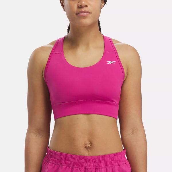 Reebok Women's Standard Sports Bra, Full Support, Pursuit Pink