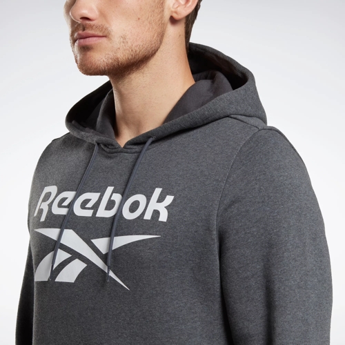 Reebok Identity Fleece Stacked Logo Pullover Hoodie