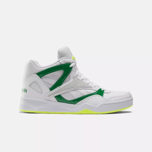 Reebok Royal BB4500 Hi 2 Basketball Shoes Ftwr White Glen Green Solar Acid Yellow Reebok