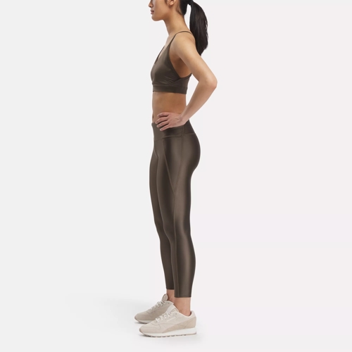 Lux Shine High-Rise Leggings - Classic Maroon | Reebok