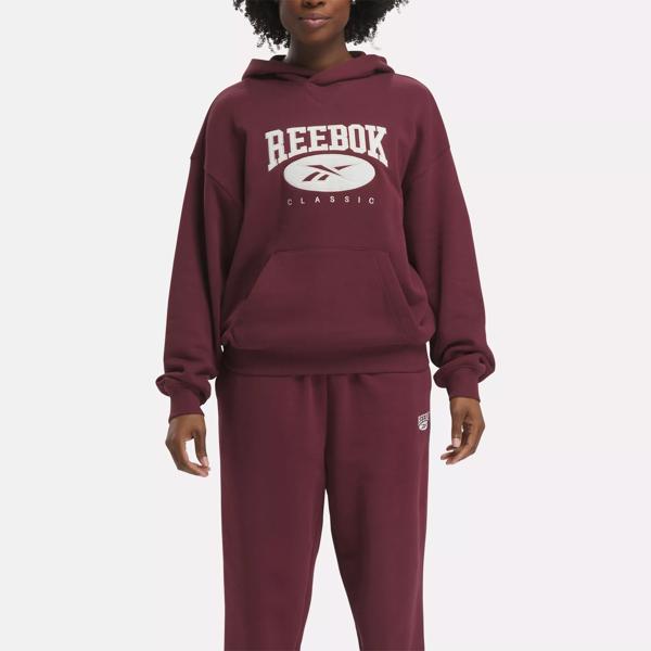 Reebok Plus Size Classics Velour Shrunken Zip-Up Sweatshirt