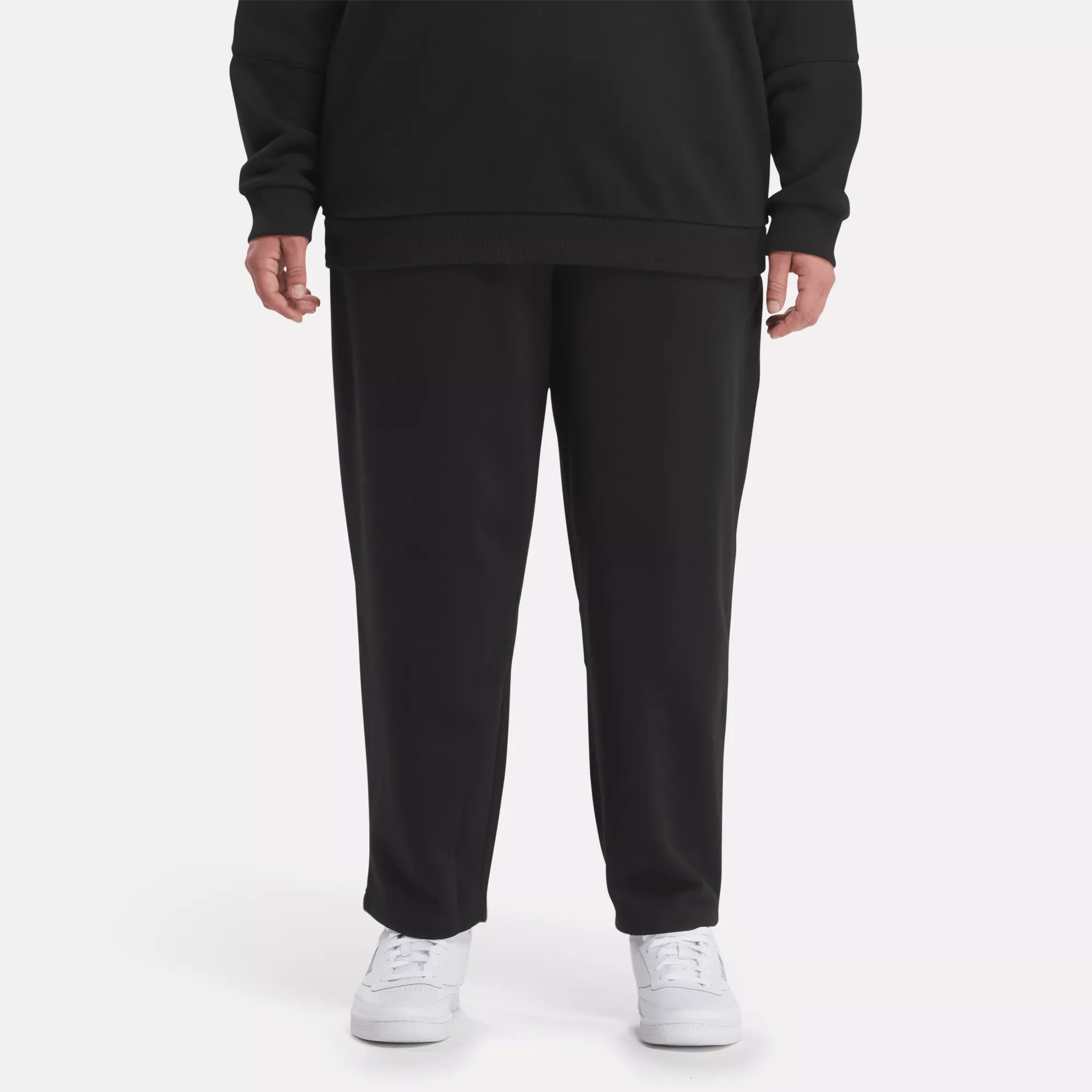 Shop Reebok Women's Lux Fleece Sweatpants (plus Size) In Black