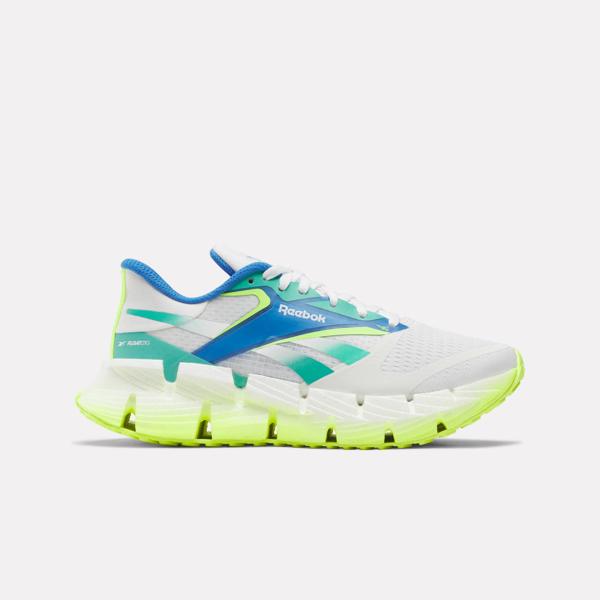 Reebok FloatZig 1 Women s Running Shoes White Unleashed Green Digital 9 M