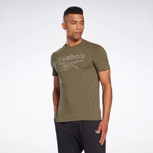 Reebok Identity Logo Leggings in ARMY GREEN