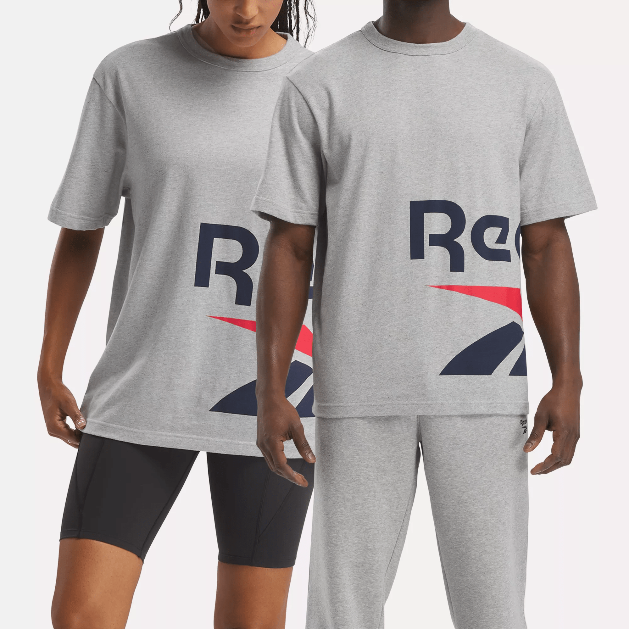 Shop Reebok Unisex Graphic Series Side Vector T-shirt In Grey