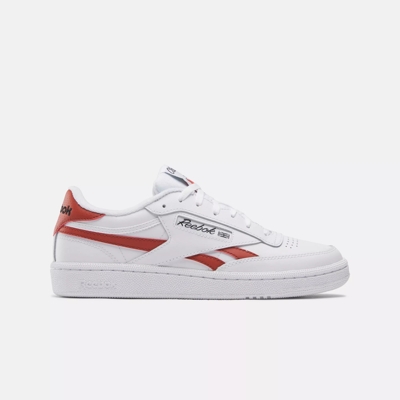 Club C Revenge Shoes - White / White / Brick Red | Reebok