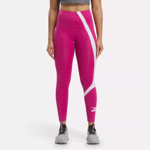 Buy Reebok Womens Workout Ready High Rise Rib Tight Leggings True Pink