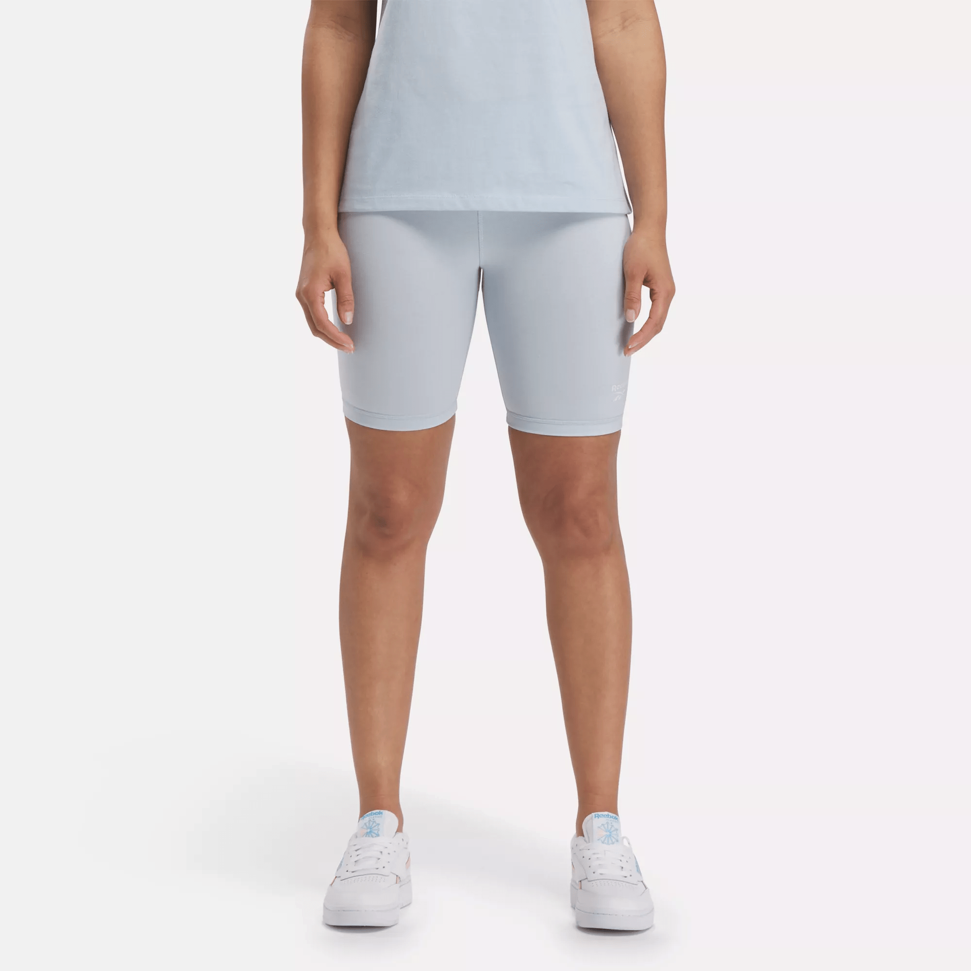 Reebok Identity Small Logo Cotton Bike Short In Blue