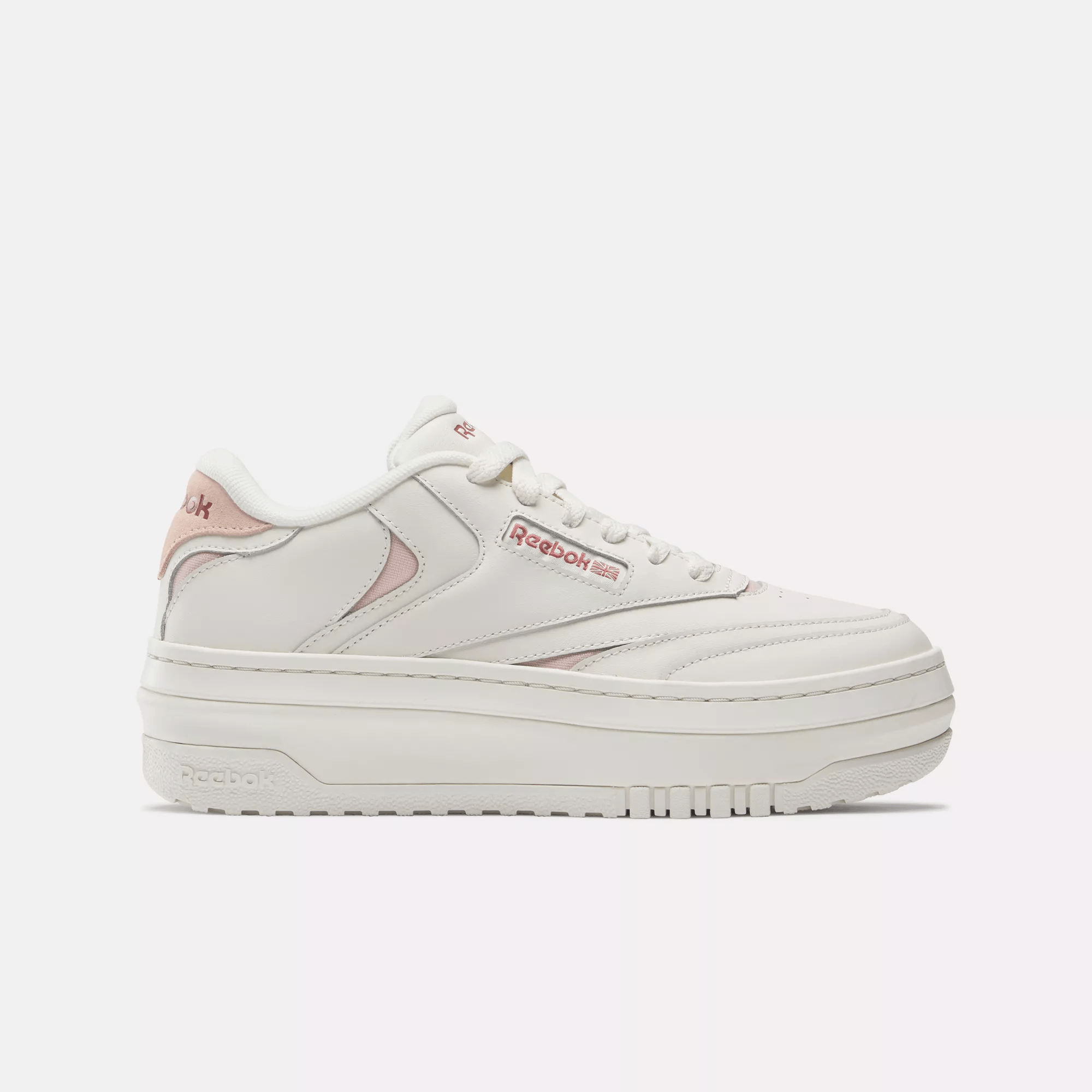 Reebok Club C Double Extra Sneakers In Chalk With Light Gray Detail-white In White