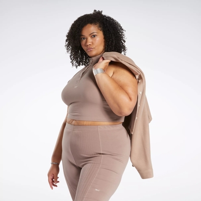 Reebok Classics Cotton Jersey Tank Top (Plus Size) - Taupe