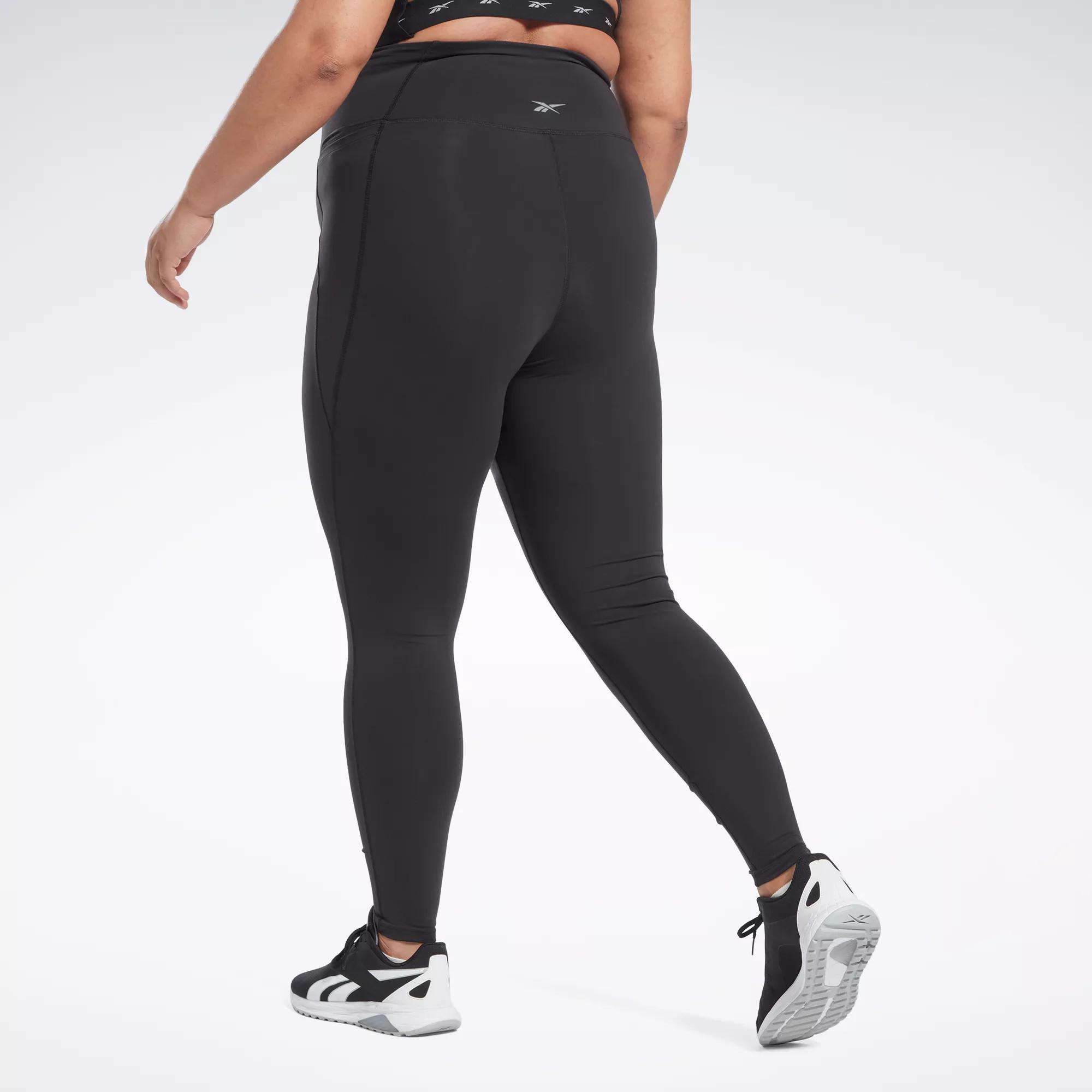 Reebok Workout Ready Pant Program High Rise Leggings (Plus Size) Womens  Athletic Leggings 4X Short Night Black