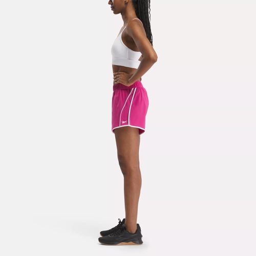 Empowerclothingltd Eva Collection Pink Ribbed Gym Shorts