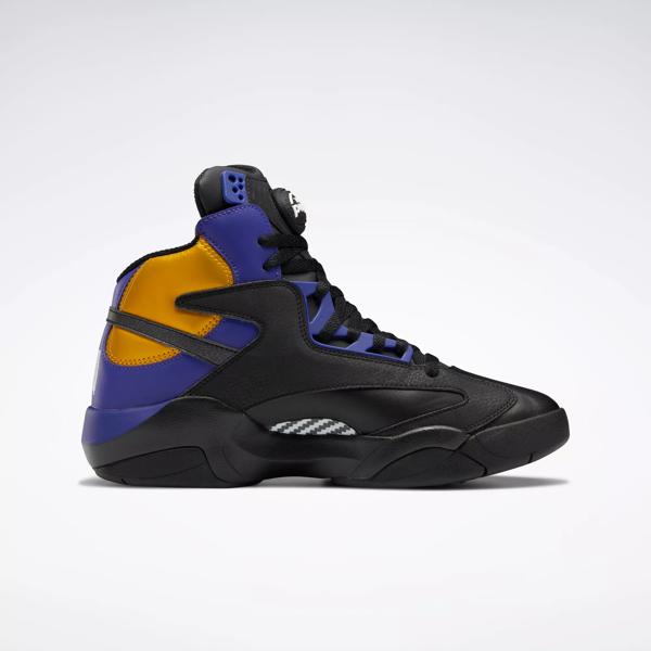 foder forudsigelse Kyst Shaq Attaq Basketball Shoes - Core Black / Bold Purple / Collegiate Gold |  Reebok