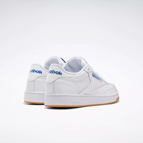 longitud lo hizo Crónico Club C 85 Shoes - White / Royal / Gum | Reebok