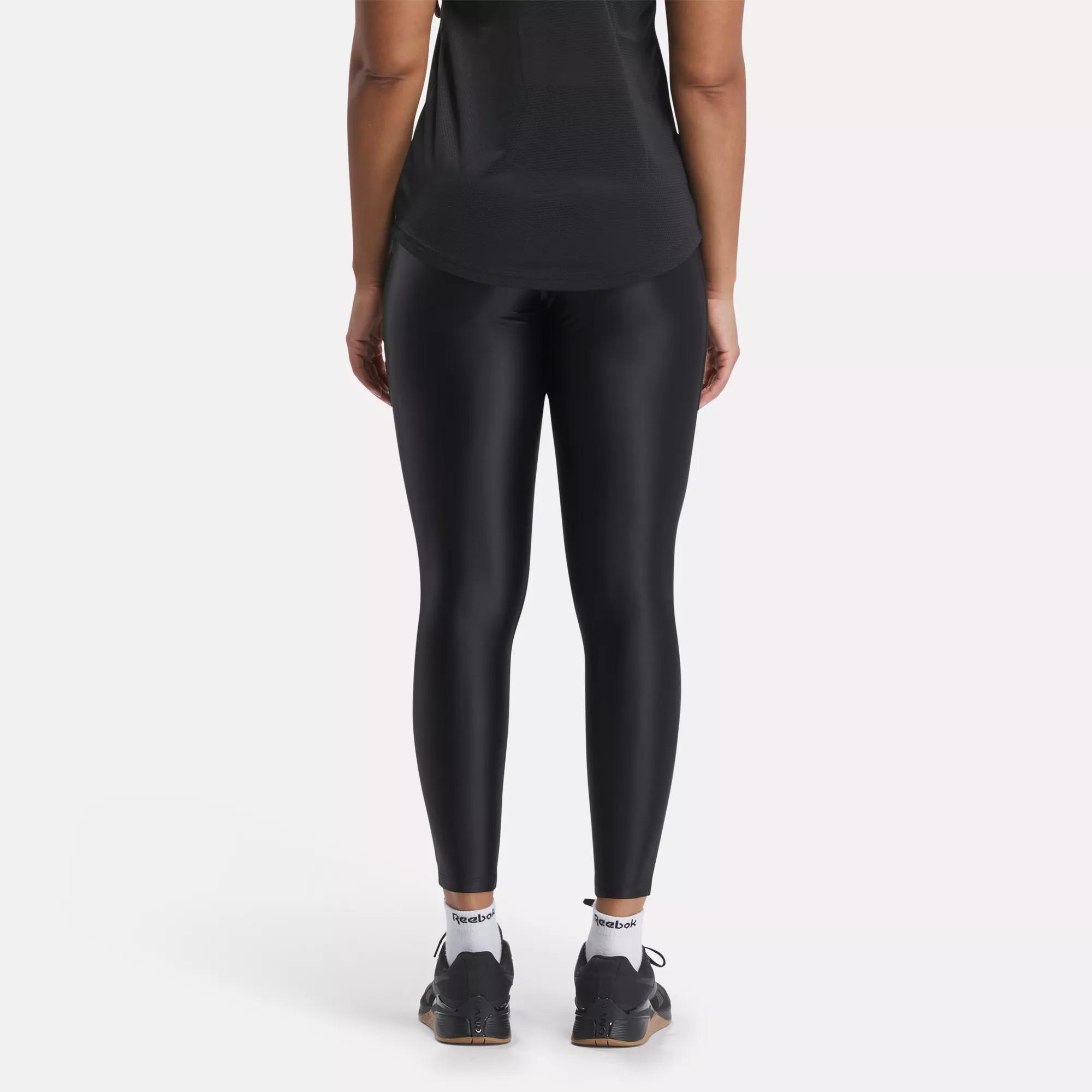 Reebok Women Studio Lux Regular Fit Polyester Sports Gym Leggings NEW