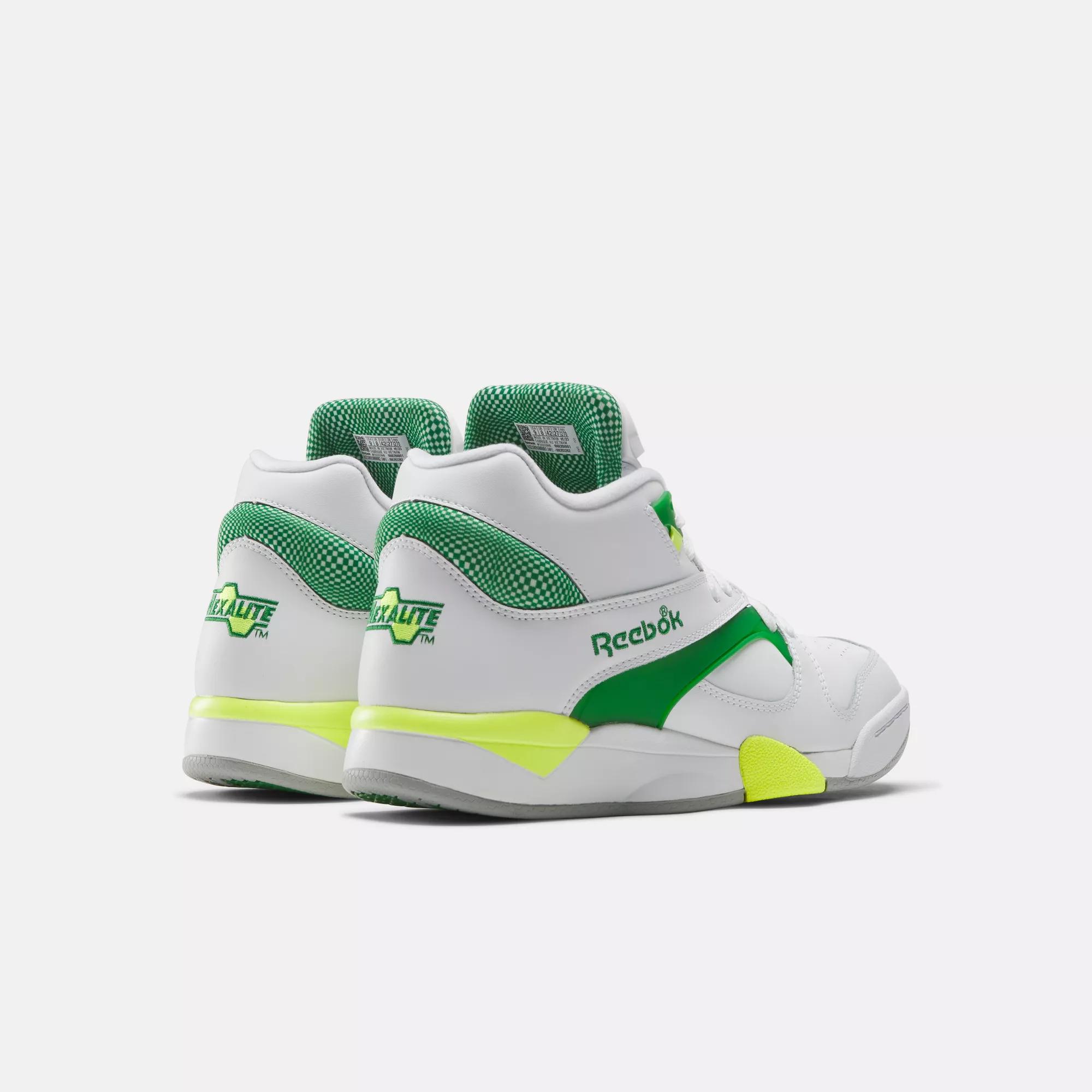 Court Victory Pump Shoes - Ftwr White / Glen Green / Solar Acid Yellow |  Reebok