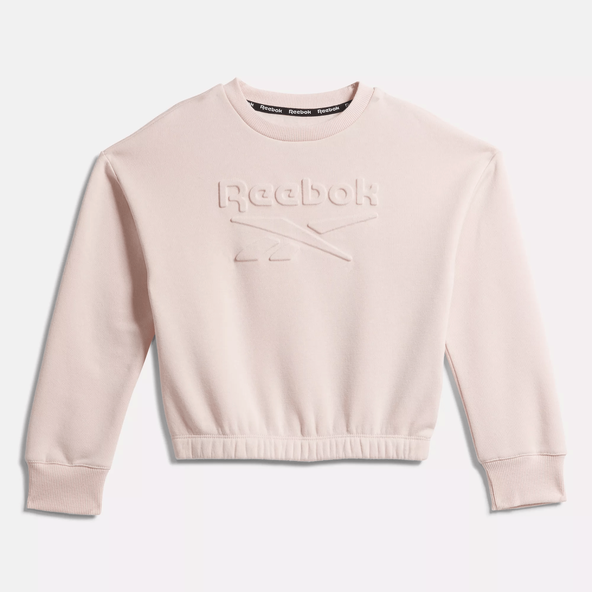 Shop Reebok Unisex  Embossed Sweatshirt - Little Kids In In Pearl Blush