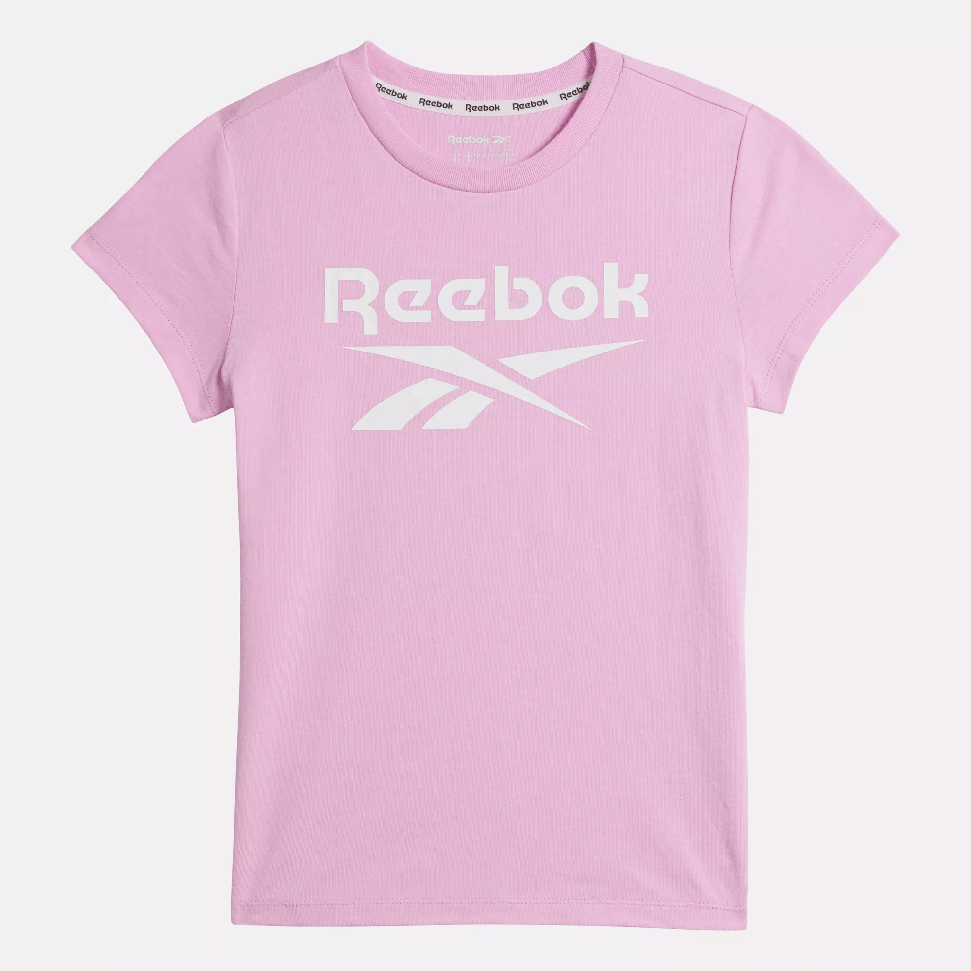 Shop Reebok Women's  Id Big Logo Tee - Kids In In Jasmine Pink