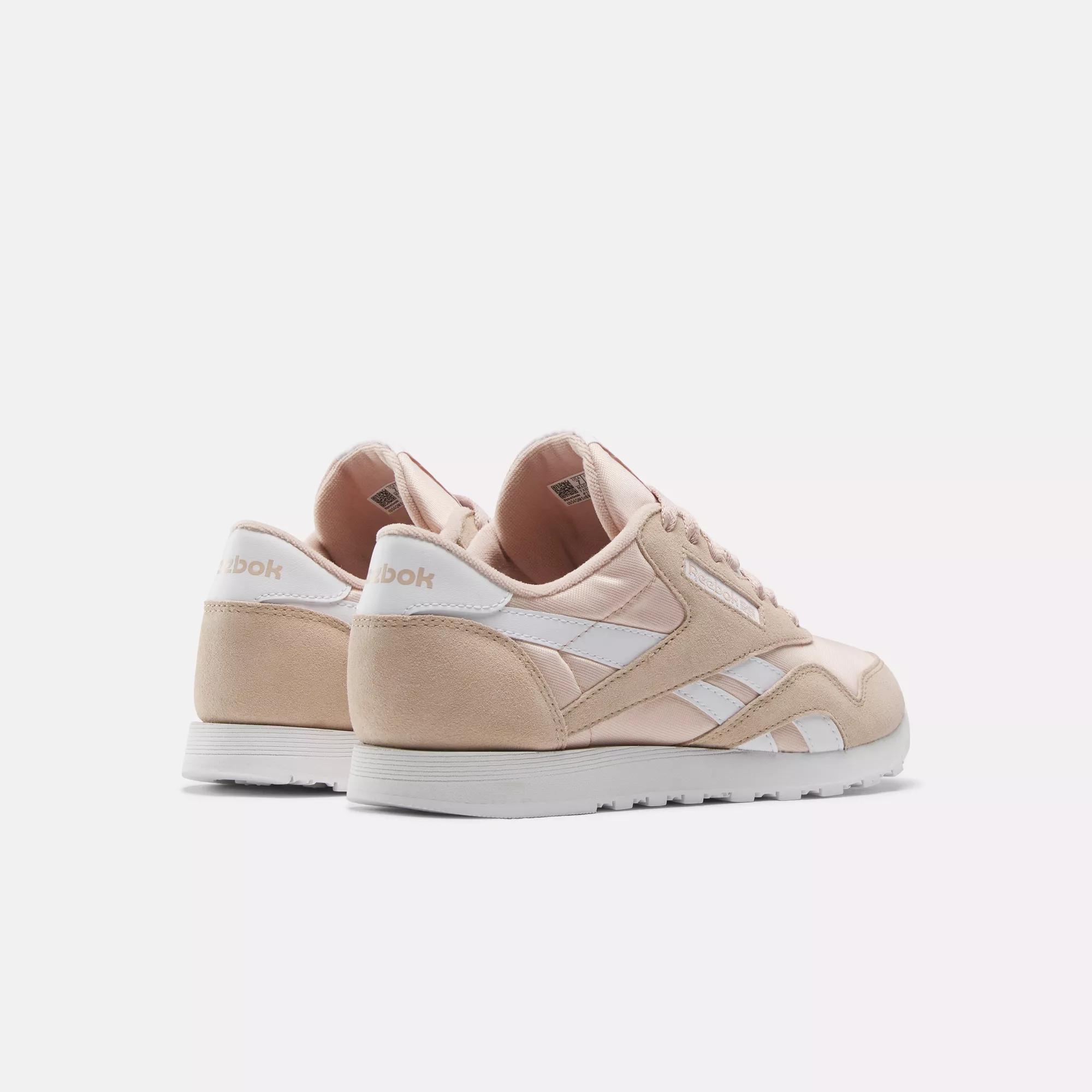 Reebok classic white pink on sale