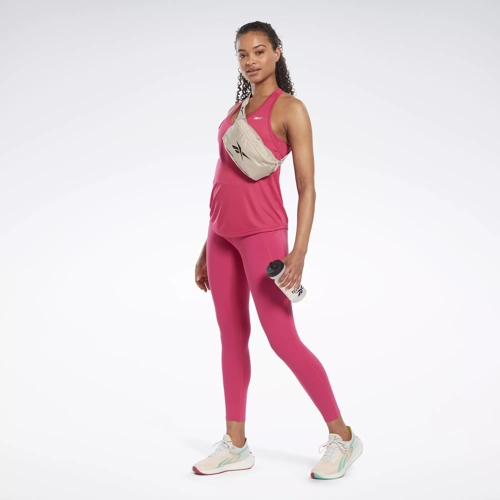 Reebok Sport leggings For Women Workout Ready Mesh W Pink (xs) in Red